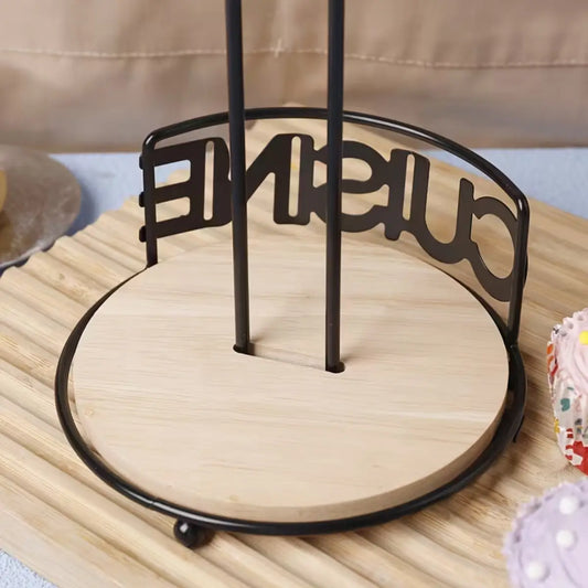 Porta Papel Toalla Cuisine con Base de Bambú
