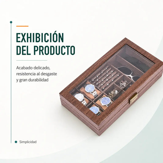 Porta Relojes 4 en 1 con Tapa Transparente K772