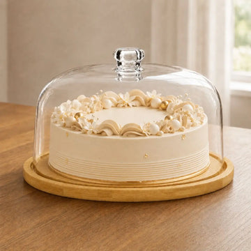 Porta Torta con Base de Bambú Redondo Myaz