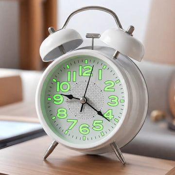 Reloj Despertador con Campana Blanco