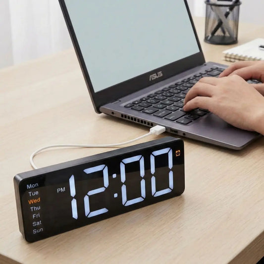 Reloj Digital de Mesa con Alarma y Temperatura CY0802