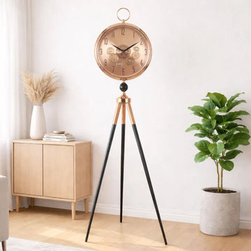 Reloj de Piso con Trípode Gold Rose Estilo Vintage