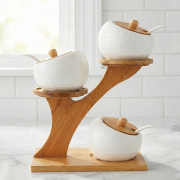 Set de 3 Condimenteros de Cerámica Emilia