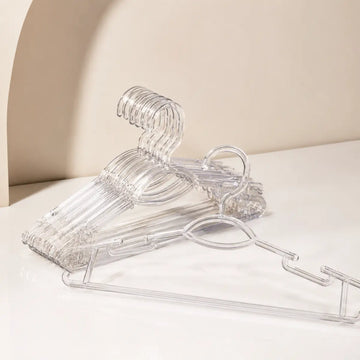 Set de 5 Colgadores de Ropa Transparentes Hanger