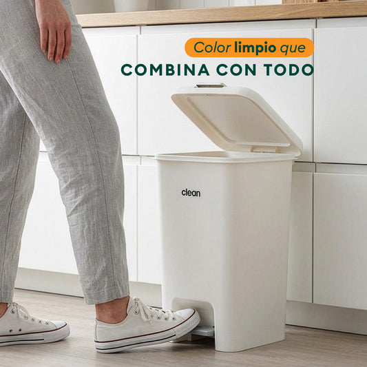 Tacho de Basura de 20 Litros con Pedal y Botón Milano