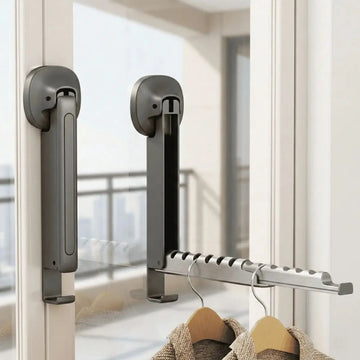 Tendedero Plegable Retráctil con Ventosa para Ropa