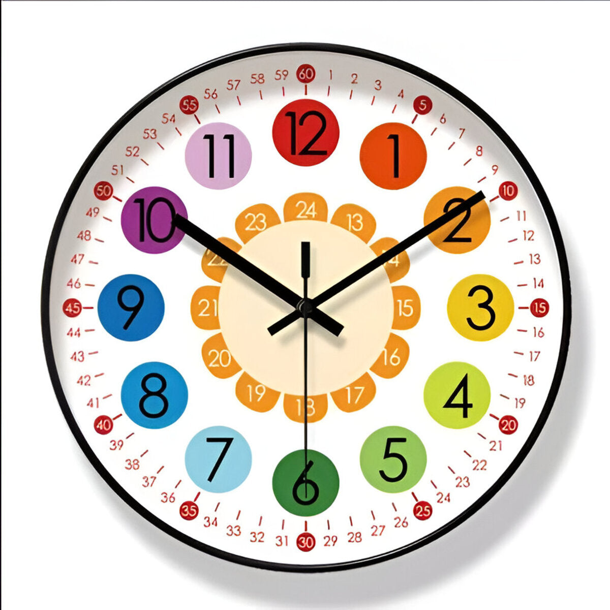 Reloj De Pared Didáctico Para Niños