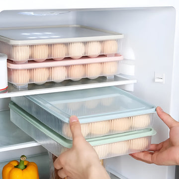 Táper Plano Porta Huevos Organizador para Cocina
