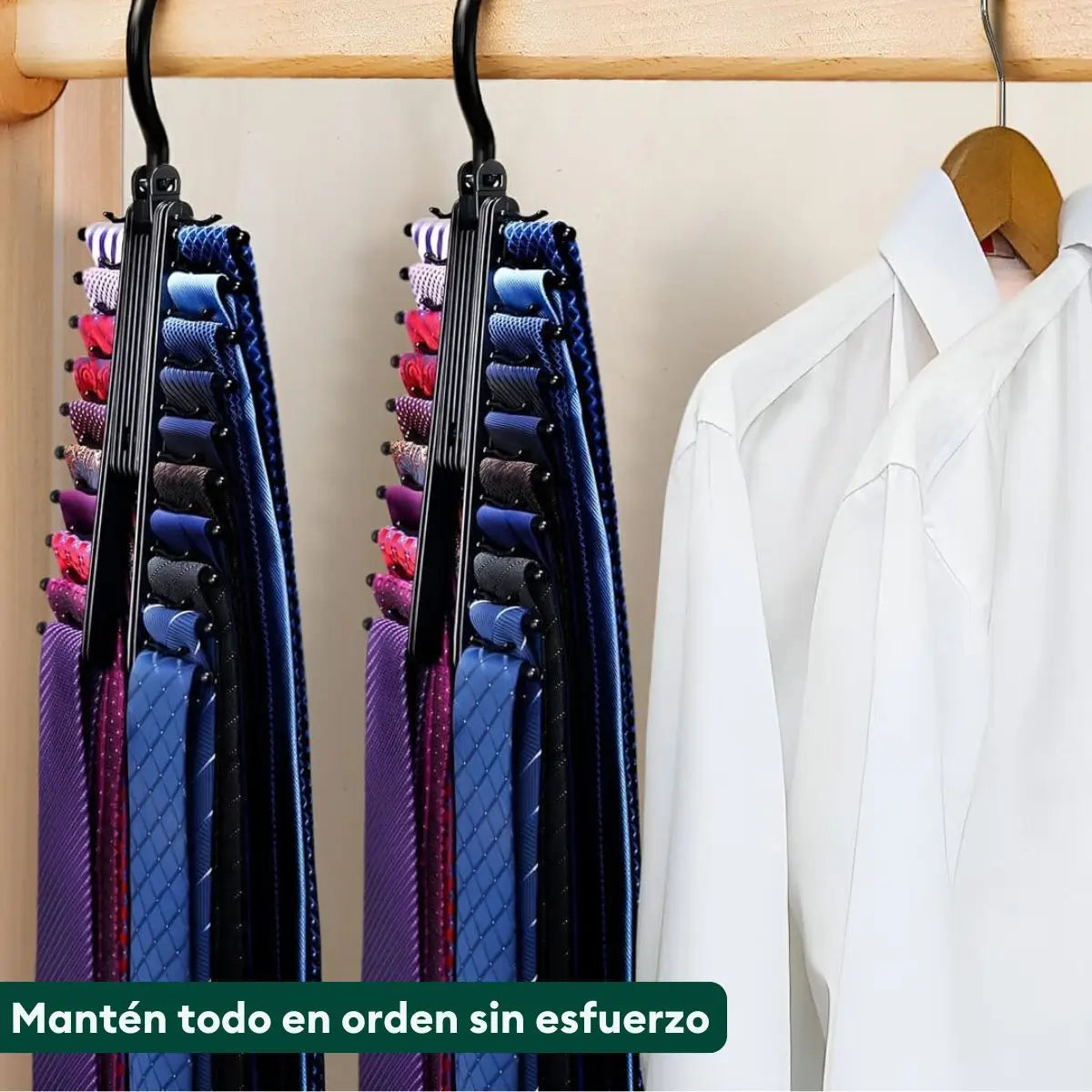 Colgador de corbatas y cinturones para closet