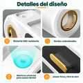 Organizador para cepillos de dientes con vasos colgantes, repisa superior y compartimentos de almacenamiento