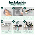 Instalación del organizador de baño de pared con sistema adhesivo y sin necesidad de perforar