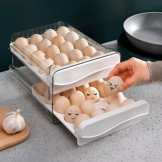 Porta Huevos De 2 Niveles Con Capacidad para 40