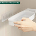 Instalación sin herramientas del esquinero de baño plegable