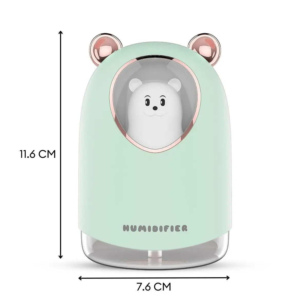 Medidas del humidificador con diseño de oso