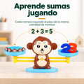 Balanza educativa infantil para practicar sumas y aprender números de forma divertida