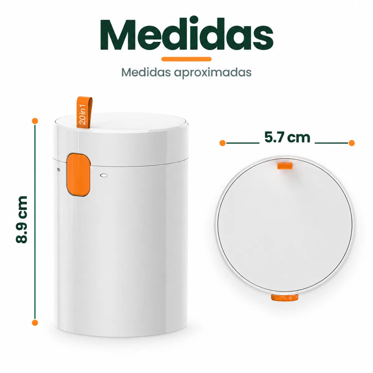 Medidas del kit de limpieza 20 en 1 para dispositivos electrónicos con diseño compacto y portátil
