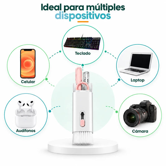 Kit de limpieza para audífonos, teclado, celular, cámara y otros dispositivos electrónicos