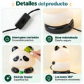 Lámpara decorativa de panda con iluminación suave, diseño compacto y detalles infantiles