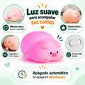 Lámpara infantil de cerdito con luz suave y cálida para acompañar el descanso durante la noche