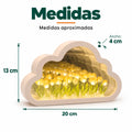 Medidas de la lámpara decorativa de tulipanes LED con forma de nube y diseño compacto