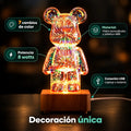 Lámpara de oso con luces LED multicolor y diseño moderno para decoración de interiores