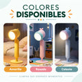 Lámpara infantil de escritorio disponible en colores amarillo, rosado y celeste