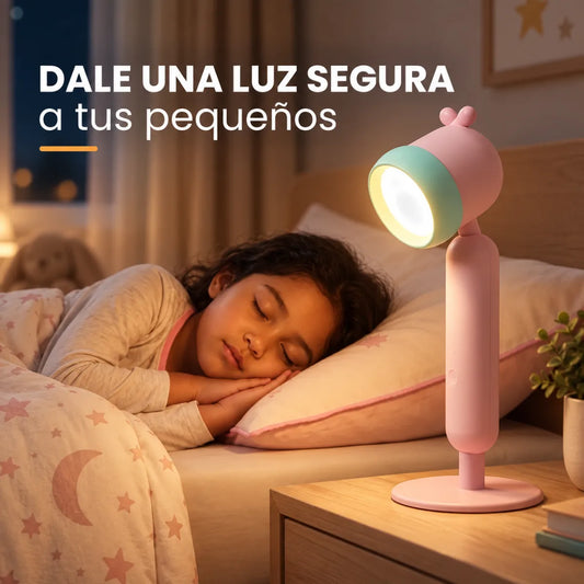 Lámpara LED infantil de mesa con iluminación suave para acompañar el descanso de los niños