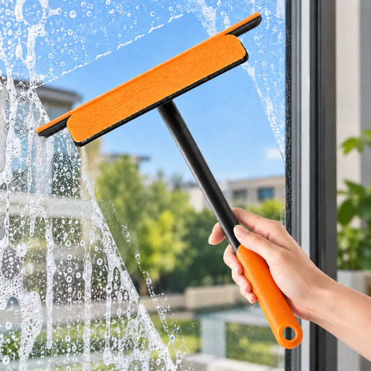 Limpiavidrios 3 en 1 con mango extensible para limpiar ventanas, espejos y mamparas