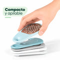 Rallador manual compacto y apilable para ahorrar espacio en la cocina