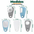 Medidas del rallador multifuncional 6 en 1 con diseño compacto y accesorios intercambiables