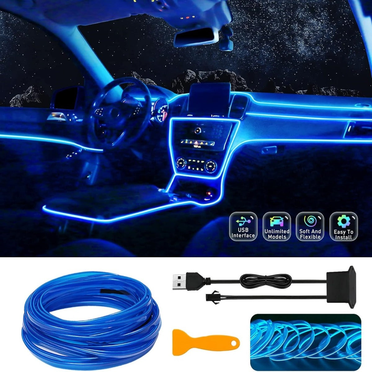 Luz Led Para El Interior Del Auto