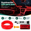 Luces LED para interior de auto con tira flexible para tablero, puertas y consola