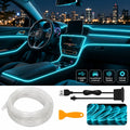 Tira LED para auto color blanco con conexión USB y accesorios de instalación