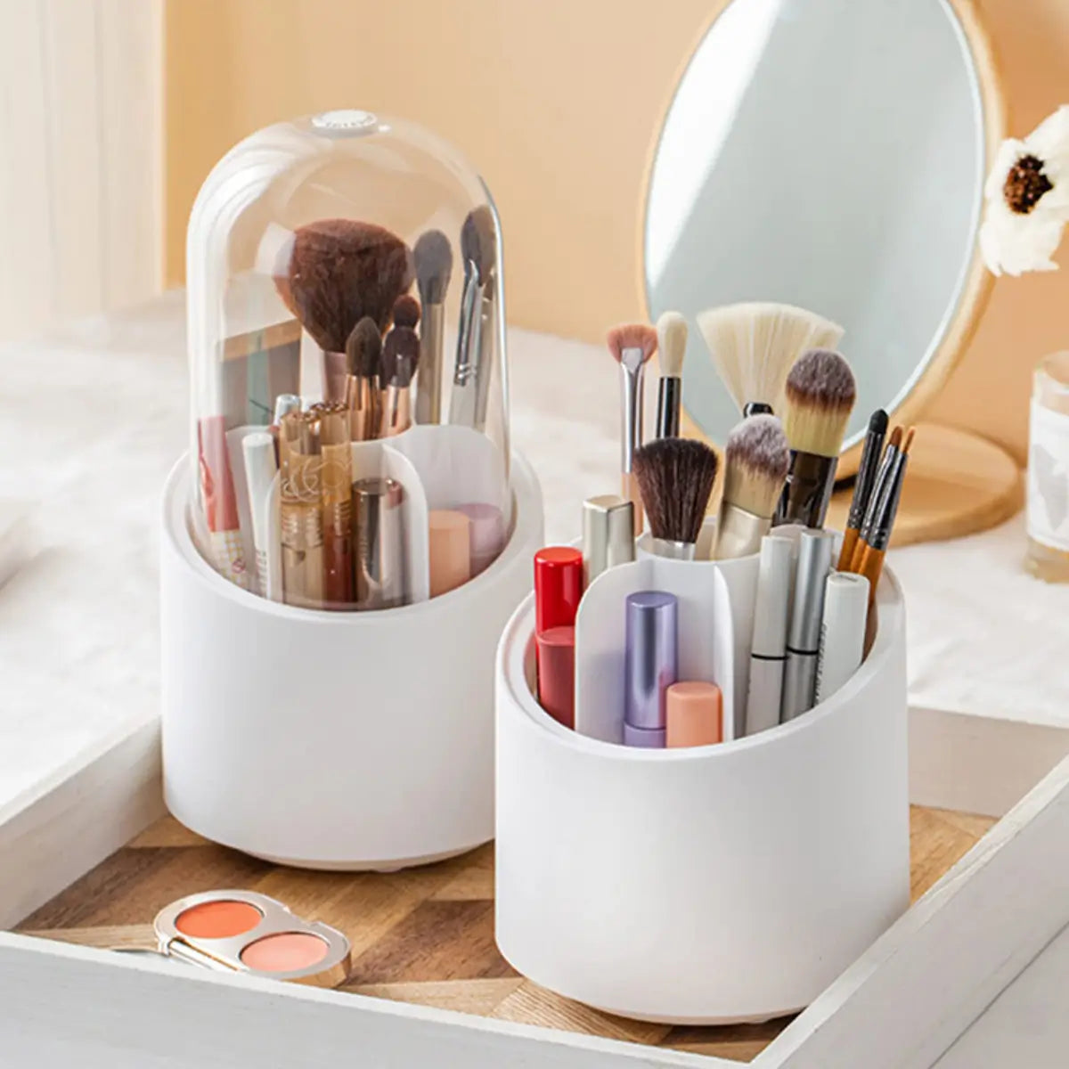 Organizador para Brochas de Maquillaje Giratorio