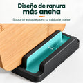 Porta cuchillos con ranura amplia y soporte para diferentes tipos de cuchillos de cocina