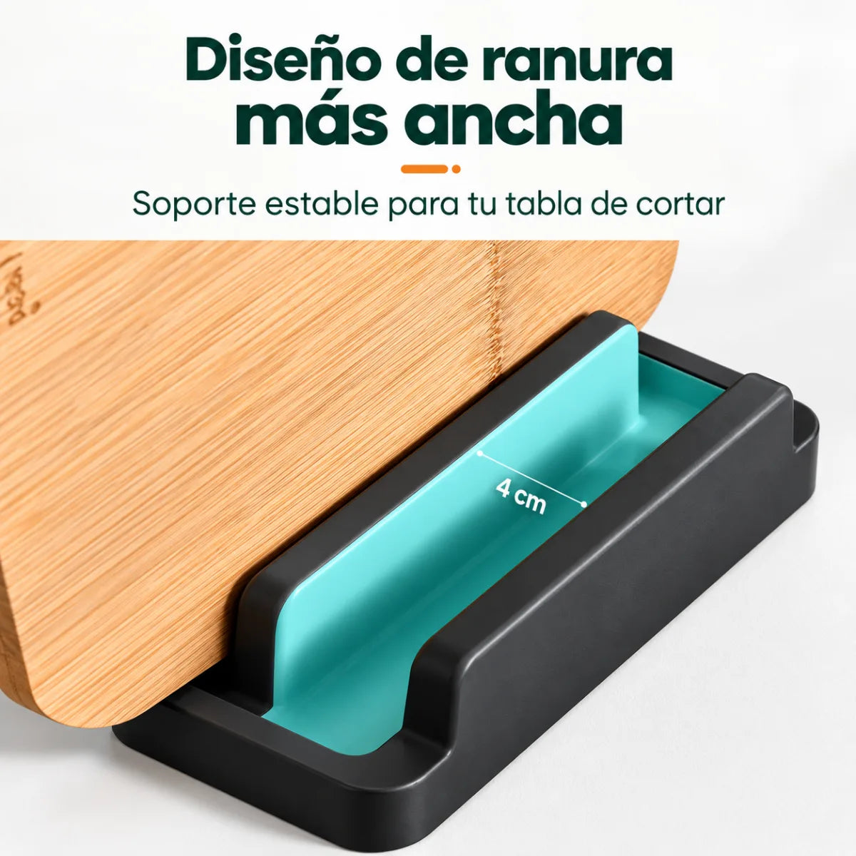 Porta cuchillos con ranura amplia y soporte para diferentes tipos de cuchillos de cocina