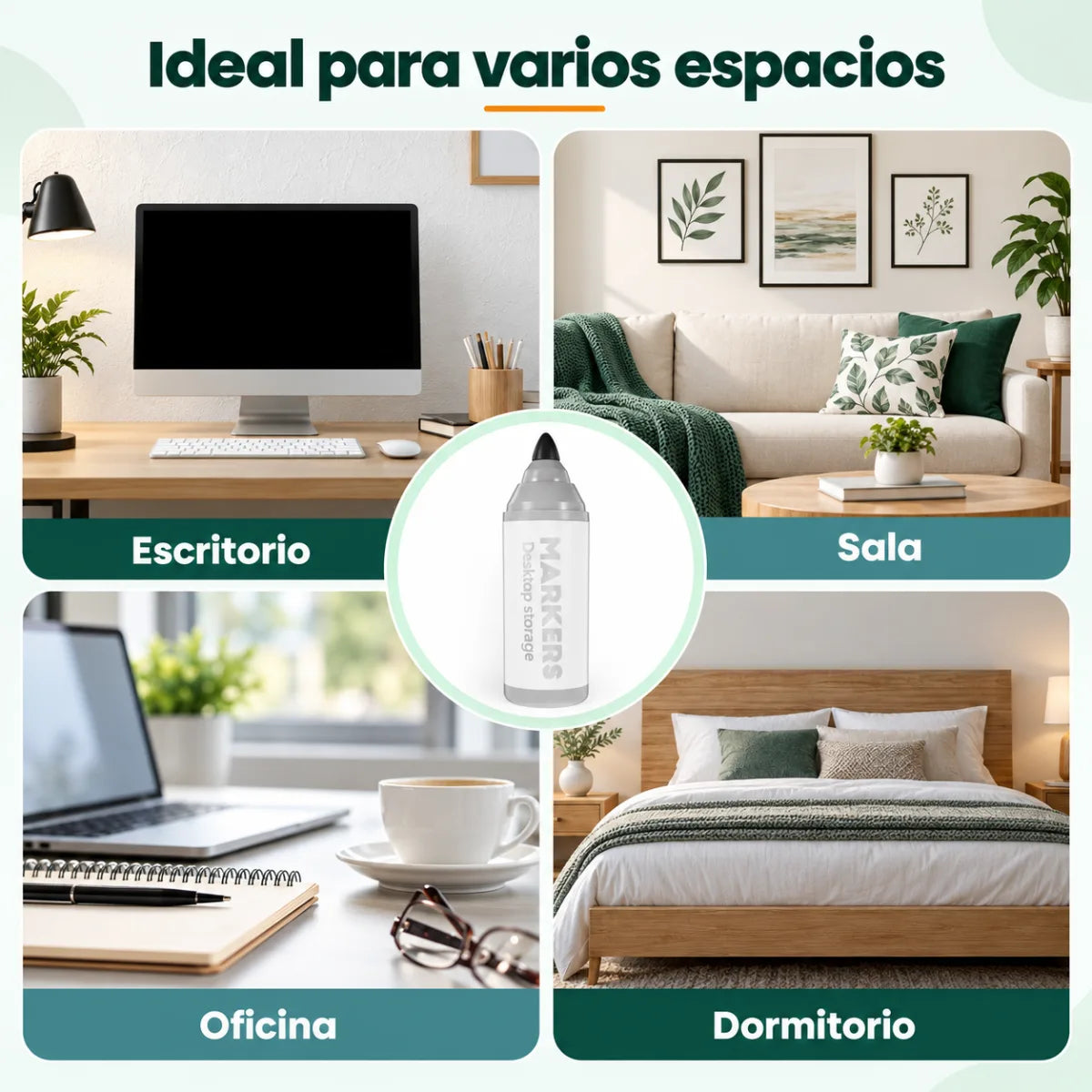Porta lápices y plumones para escritorio, oficina, dormitorio o zona de estudio