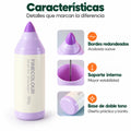 Porta plumones con tapa removible, compartimento interior y diseño compacto de marcador