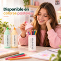 Organizador de plumones con diseño de marcador disponible en diferentes colores pastel