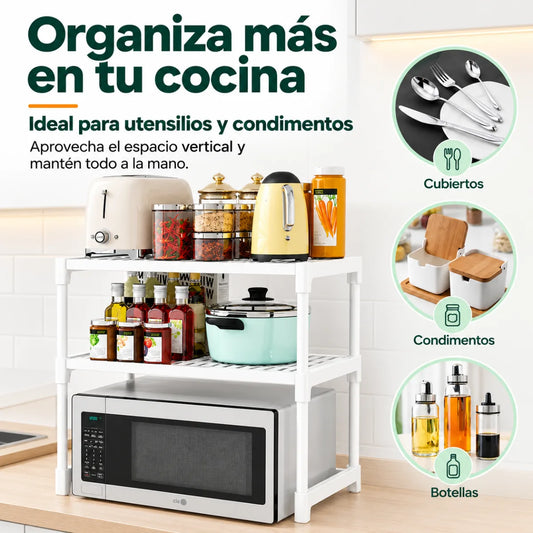 Organizador sobre Microondas de 2 Niveles