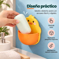 Porta objetos de pared con diseño infantil, bordes redondeados y abertura frontal de fácil acceso