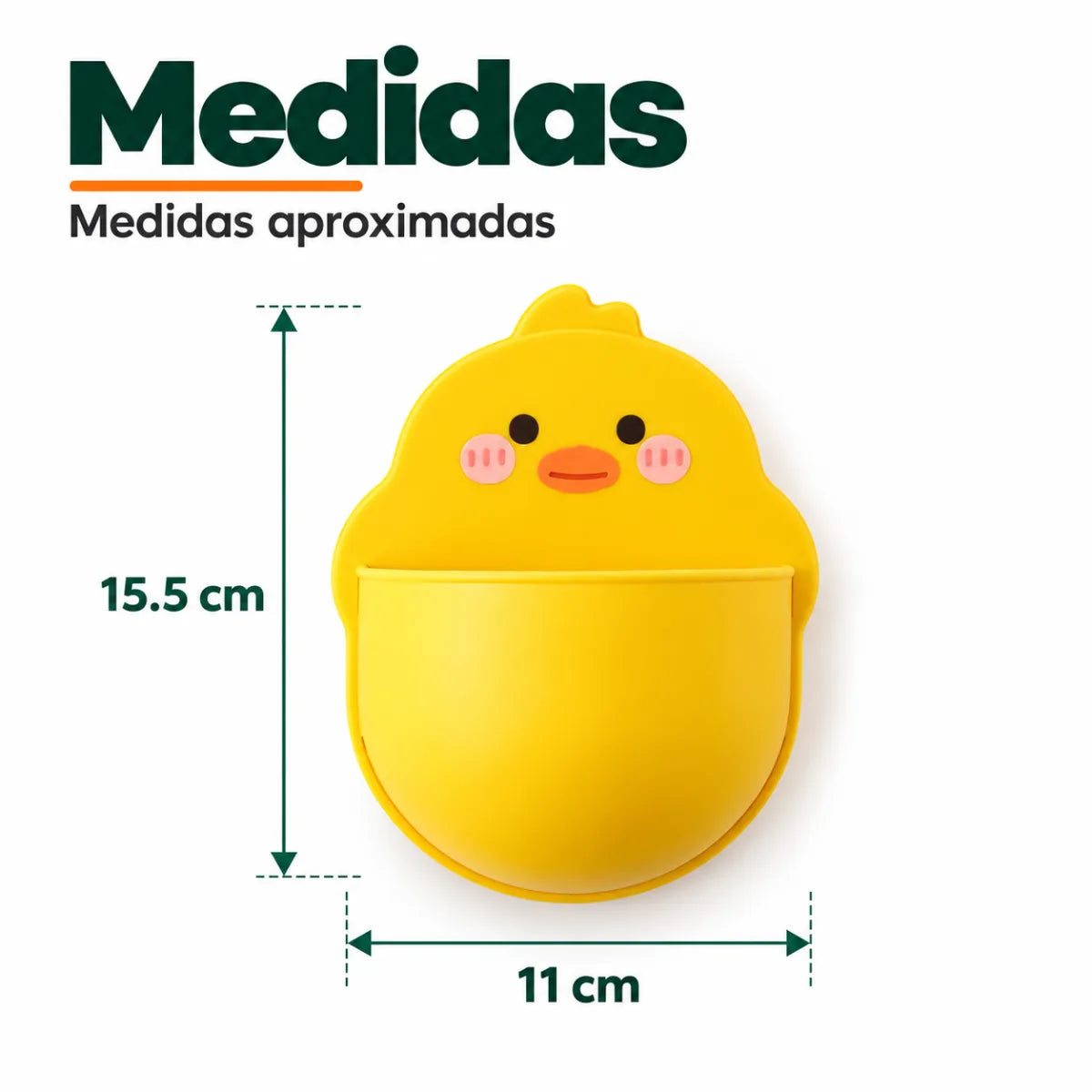 Organizador de pared infantil de aproximadamente 15.5 cm de alto y 11 cm de ancho