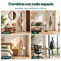Perchero multifuncional de pie para organizar prendas y accesorios en sala, dormitorio o recibidor