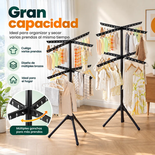 Tendedero de Ropa Interior Negro de 2 Niveles Kalesy