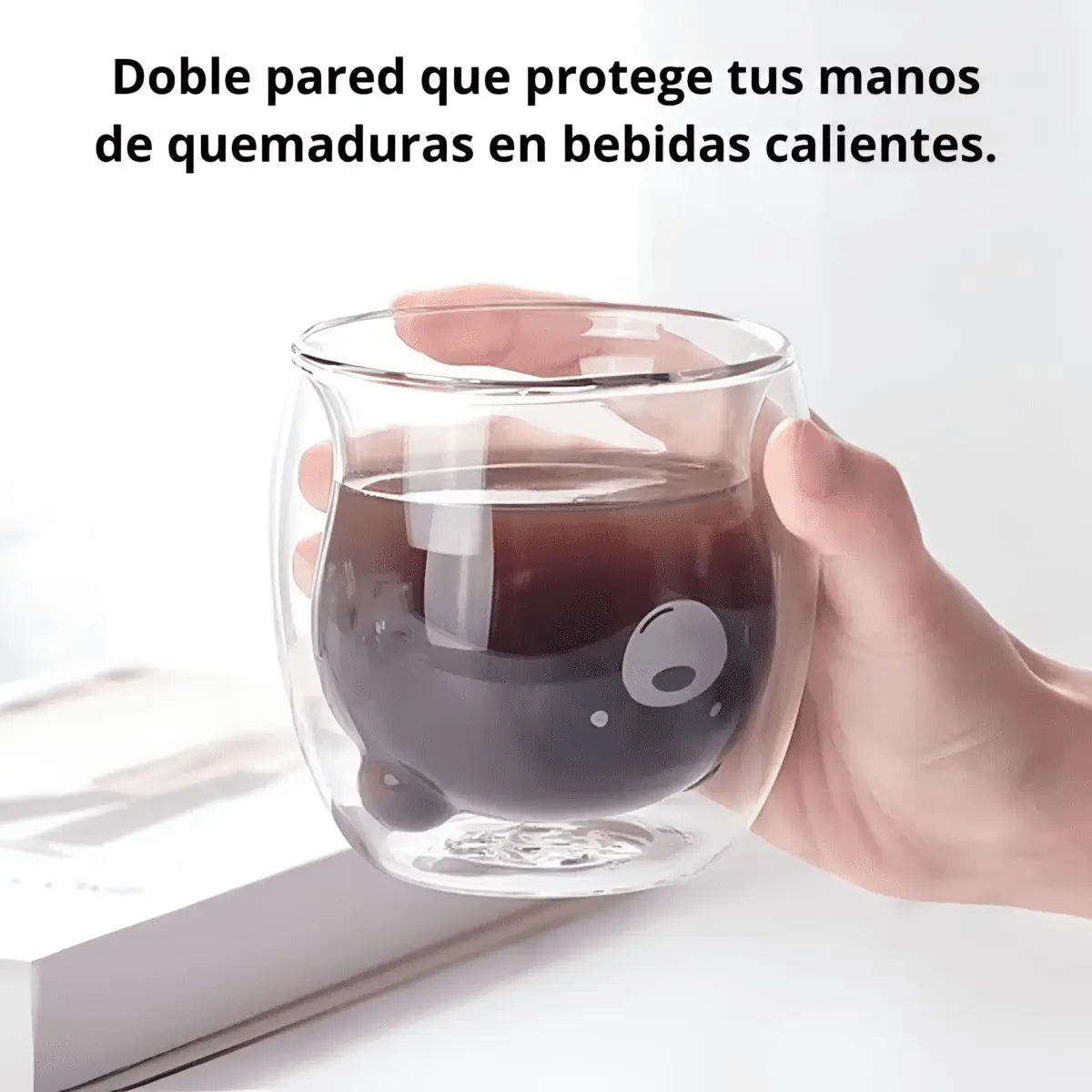 Vaso doble capa Panda perfecto para café o té