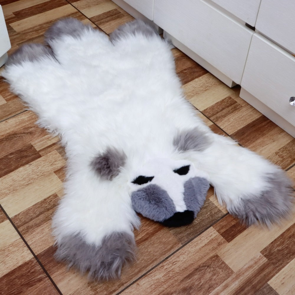Alfombra modelo Oso pelo largo para sala y dormitorio 90x60 cm